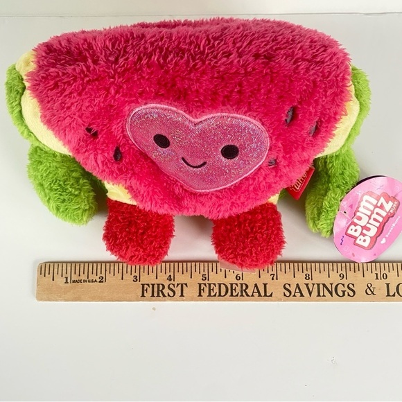 Bum Bumz Weston The Watermelon 7.5" Plush Sweetbumz Collection NWT - Picture 11 of 11
